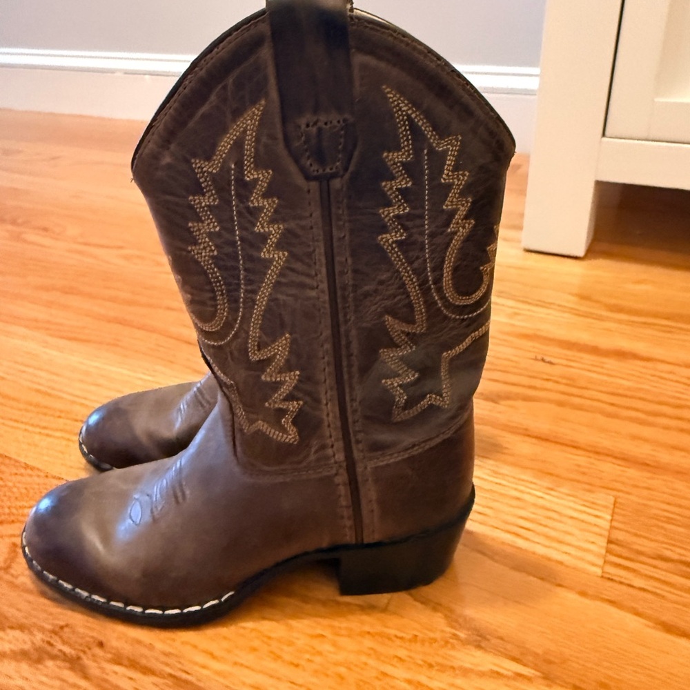 brown kids cowboy boots